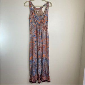 Sundance 100% silk floral print racerback dress  M